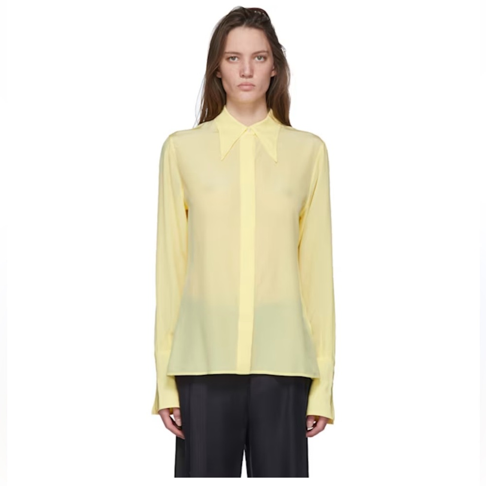 VICTORIA BECKHAM Yellow silk Women's Top